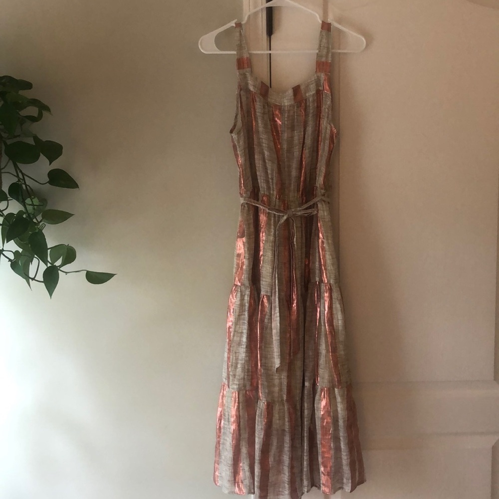 Metallic Striped Dress